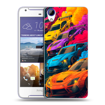 Пластиковый чехол на HTC Desire 830 с принтом Тачки