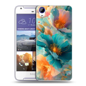 Пластиковый чехол на HTC Desire 830 с принтом Цветы