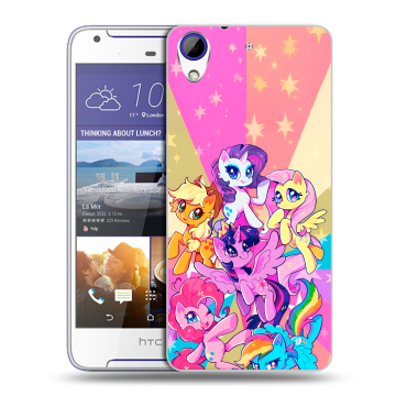 Пластиковый чехол на HTC Desire 830 с принтом My little pony Дружба чудо