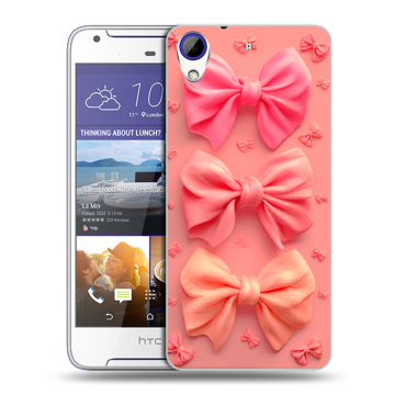 Пластиковый чехол на HTC Desire 830 с принтом Розовые бантики Пластиковый чехол на HTC Desire 830 с принтом Розовые бантики