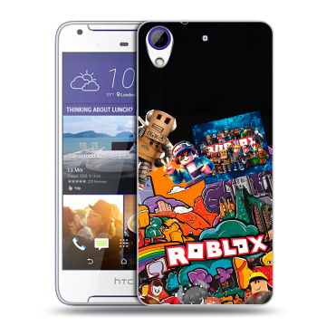 Пластиковый чехол на HTC Desire 830 с принтом Roblox Роблокс