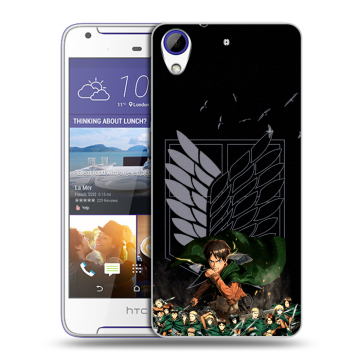 Пластиковый чехол на HTC Desire 830 с принтом Атака титанов