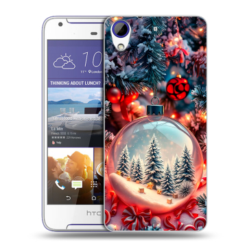 Пластиковый чехол на HTC Desire 830 с принтом Новый год