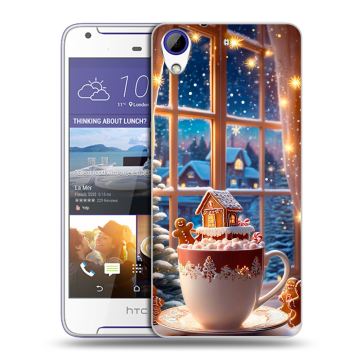 Пластиковый чехол на HTC Desire 830 с принтом Новый год
