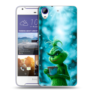 Пластиковый чехол на HTC Desire 830 с принтом Новый год гринч