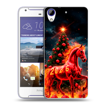 Пластиковый чехол на HTC Desire 830 с принтом Новый год