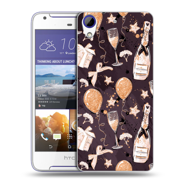 Пластиковый чехол на HTC Desire 830 с принтом Новый год