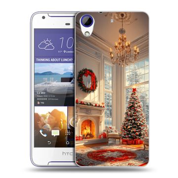 Пластиковый чехол на HTC Desire 830 с принтом Новый год