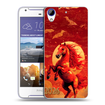 Пластиковый чехол на HTC Desire 830 с принтом Новый год