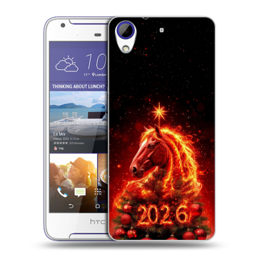 Пластиковый чехол на HTC Desire 830 с принтом Новый год