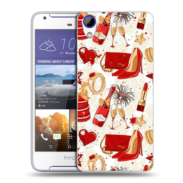Пластиковый чехол на HTC Desire 830 с принтом Новый год