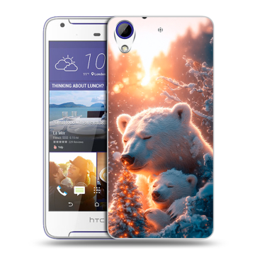 Пластиковый чехол на HTC Desire 830 с принтом Новый год