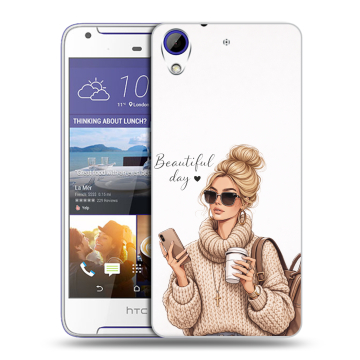 Пластиковый чехол на HTC Desire 830 с принтом женский