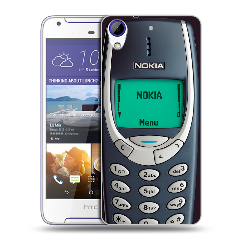 Пластиковый чехол на HTC Desire 830 с принтом Старый телефон Пластиковый чехол на HTC Desire 830 с принтом Старый телефон
