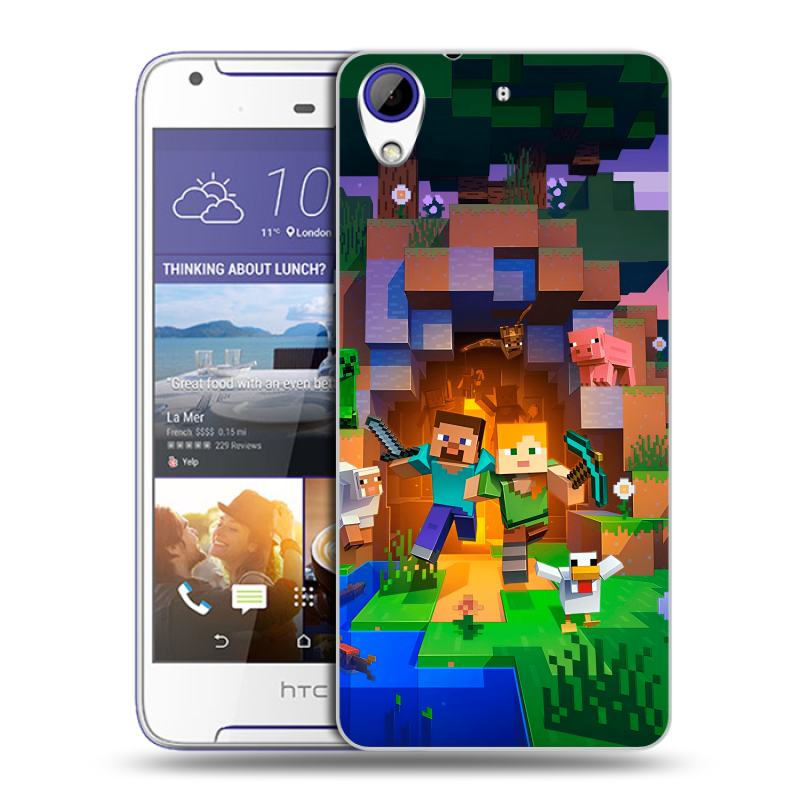 Пластиковый чехол на HTC Desire 830 с принтом Майнкрафт Minecraft Пластиковый чехол на HTC Desire 830 с принтом Майнкрафт Minecraft