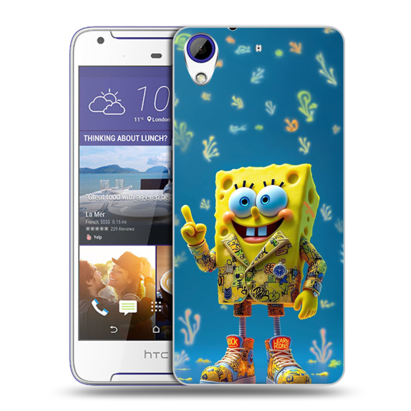 Пластиковый чехол на HTC Desire 830 с принтом Спанч боб Спанчбоб Пластиковый чехол на HTC Desire 830 с принтом Спанч боб Спанчбоб