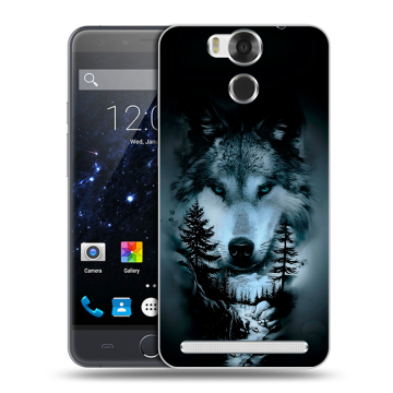 Пластиковый чехол на Ulefone Power с принтом Лесной волк