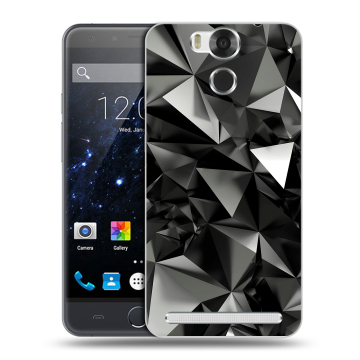 Пластиковый чехол на Ulefone Power с принтом Черные кристаллы
