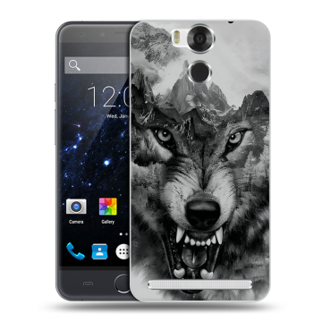 Пластиковый чехол на Ulefone Power с принтом Волк