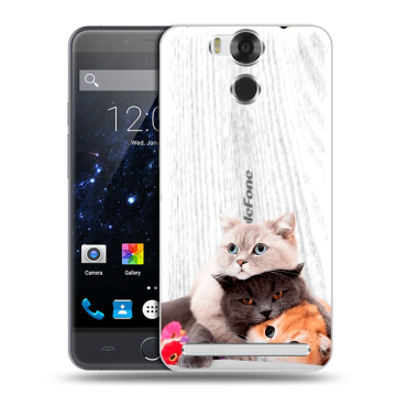 Пластиковый чехол на Ulefone Power с принтом Кошки