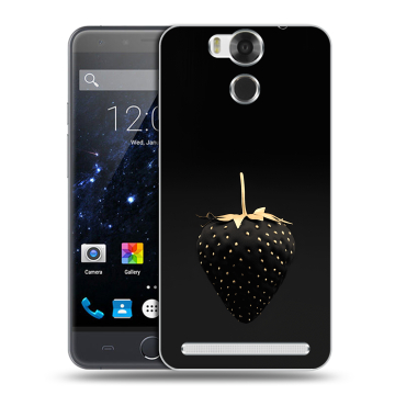 Пластиковый чехол на Ulefone Power с принтом Черная клубника