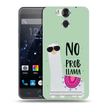 Пластиковый чехол на Ulefone Power с принтом Лама