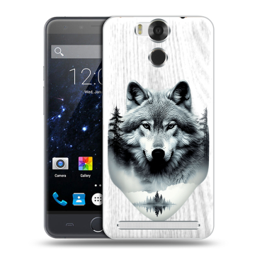 Пластиковый чехол на Ulefone Power с принтом Волк в лесу