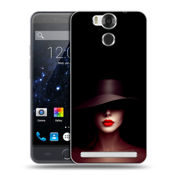 Пластиковый чехол на Ulefone Power с принтом Девушка в шляпе