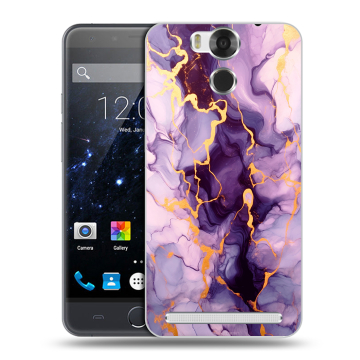 Пластиковый чехол на Ulefone Power с принтом Мрамор