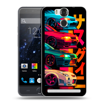 Пластиковый чехол на Ulefone Power с принтом Гоночные машины