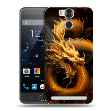 Пластиковый чехол на Ulefone Power с принтом Золотой дракон Пластиковый чехол на Ulefone Power с принтом Золотой дракон