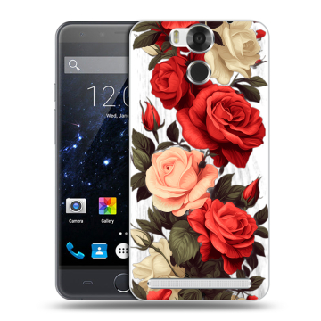 Пластиковый чехол на Ulefone Power с принтом Розы