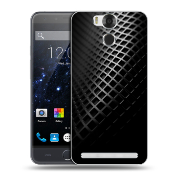 Пластиковый чехол на Ulefone Power с принтом Текстура металла