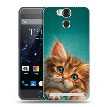 Пластиковый чехол на Ulefone Power с принтом котенок