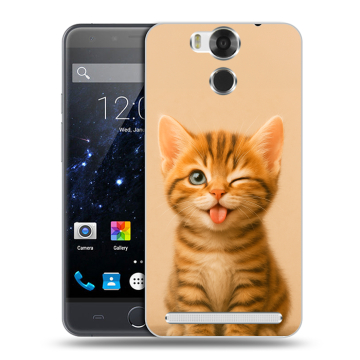 Пластиковый чехол на Ulefone Power с принтом котенок