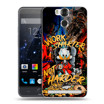 Пластиковый чехол на Ulefone Power с принтом Дональд Дак Деньги