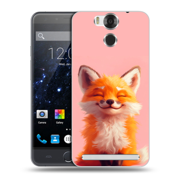 Пластиковый чехол на Ulefone Power с принтом милая лиса