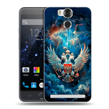 Пластиковый чехол на Ulefone Power с принтом Герб флаг России