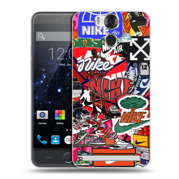 Пластиковый чехол на Ulefone Power с принтом Найк Nike яркий