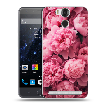 Пластиковый чехол на Ulefone Power с принтом цветы пионы