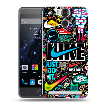 Пластиковый чехол на Ulefone Power с принтом найк nike черный Пластиковый чехол на Ulefone Power с принтом найк nike черный