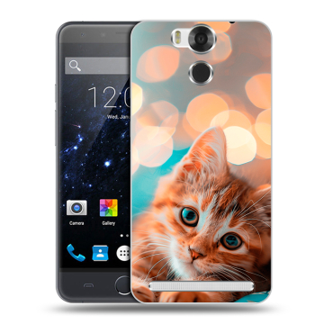 Пластиковый чехол на Ulefone Power с принтом котик