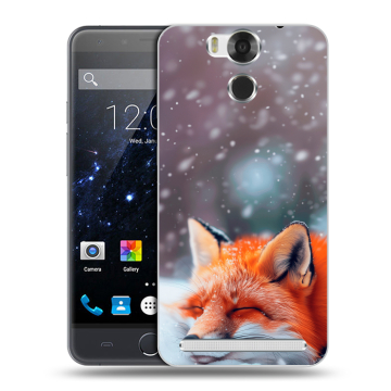 Пластиковый чехол на Ulefone Power с принтом лиса
