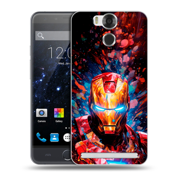 Пластиковый чехол на Ulefone Power с принтом Железный человек Ironman