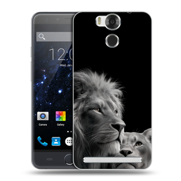 Пластиковый чехол на Ulefone Power с принтом Лев кошки Пластиковый чехол на Ulefone Power с принтом Лев кошки