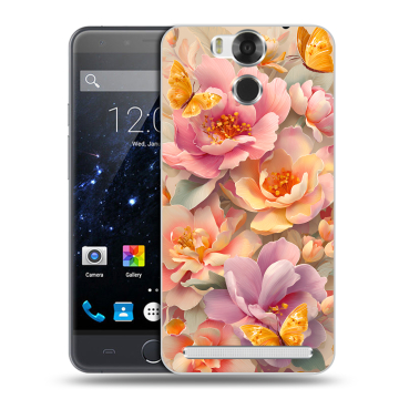 Пластиковый чехол на Ulefone Power с принтом Цветы и бабочки Пластиковый чехол на Ulefone Power с принтом Цветы и бабочки