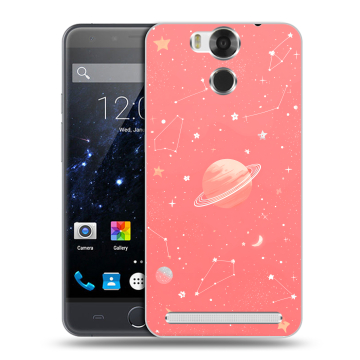 Пластиковый чехол на Ulefone Power с принтом Розовый космос Пластиковый чехол на Ulefone Power с принтом Розовый космос