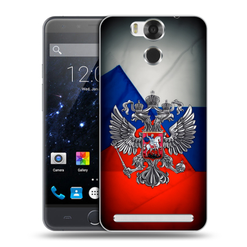 Пластиковый чехол на Ulefone Power с принтом Флаг России