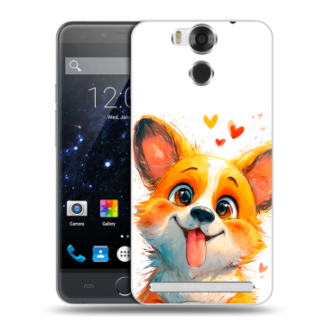 Пластиковый чехол на Ulefone Power с принтом корги