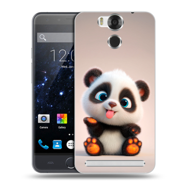 Пластиковый чехол на Ulefone Power с принтом милая панда